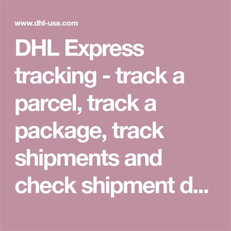 Ship a parcel, shipping rates, tracking, courier pickup with DHL.